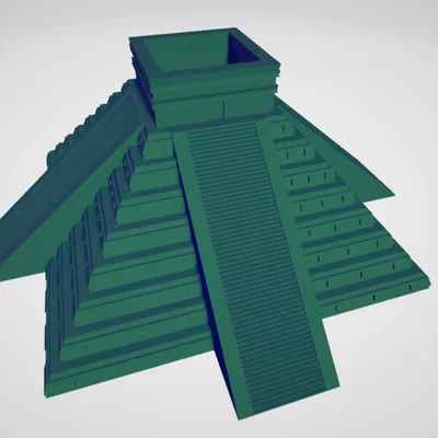 Mô hình 3D kim tự tháp Aztec dành cho in ấn
