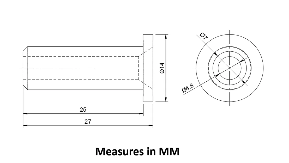 Ốc vít cố định mặt bàn (Desktop anchor screw) - Image 2