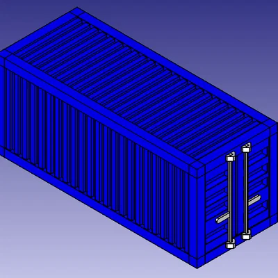 Mô hình tàu hỏa: Thùng Container 20ft cho tỷ lệ TT