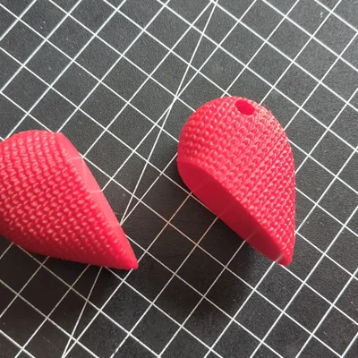 Móc khóa trái tim đôi có nam châm hít (Heart keychain) in 3D