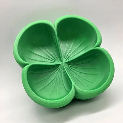 Khay 3D hình cỏ 4 lá may mắn - Thiết kế không cần hỗ trợ