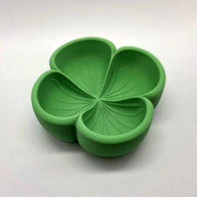 Khay 3D hình cỏ 4 lá may mắn - Thiết kế không cần hỗ trợ