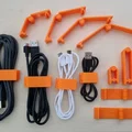 Kẹp giữ dây cáp / Cable Organizer - Dễ mở, in liền khối (Print in place) - Thumbnail 1