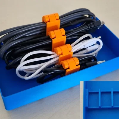 Kẹp giữ dây cáp / Cable Organizer - Dễ mở, in liền khối (Print in place)