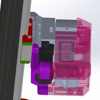 Ngàm đèn Dragon Burner v8 MGN12H tích hợp Cr-Touch