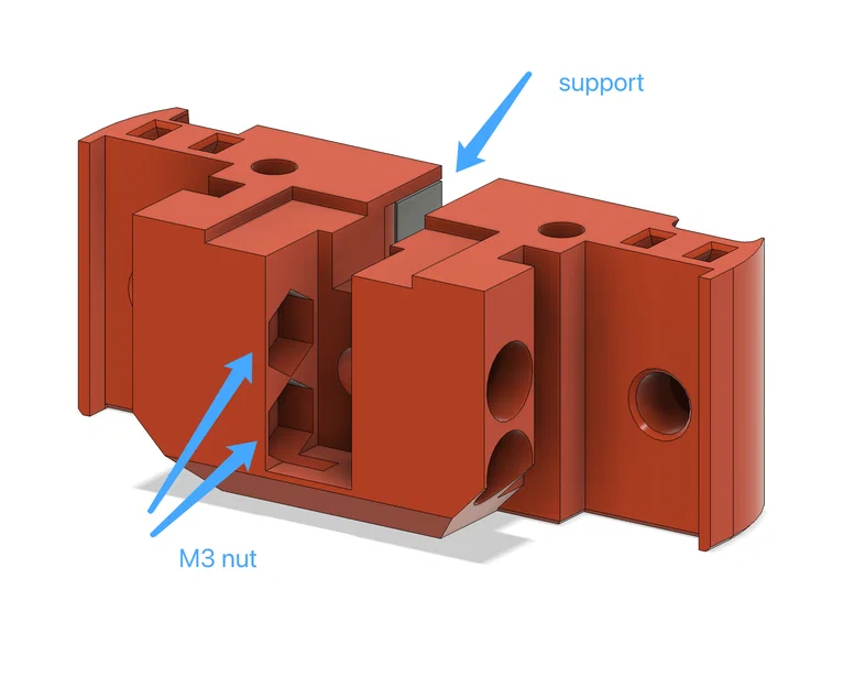 Ngàm gắn trên cho Dragon Burner dùng trên máy Bambu (đi dây từ trên) - Image 2