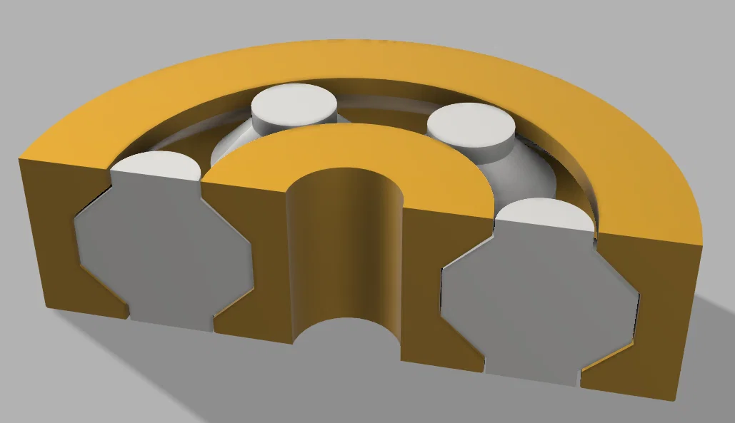 Ổ bi (bearing) in 3D chuyển động linh hoạt (Print in place) - Image 2