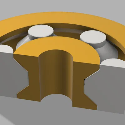 Ổ bi (bearing) in 3D chuyển động linh hoạt (Print in place)