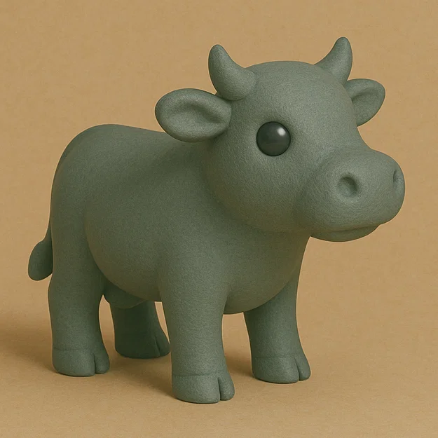 Mô hình chú bò sữa phong cách Retro - Image 1