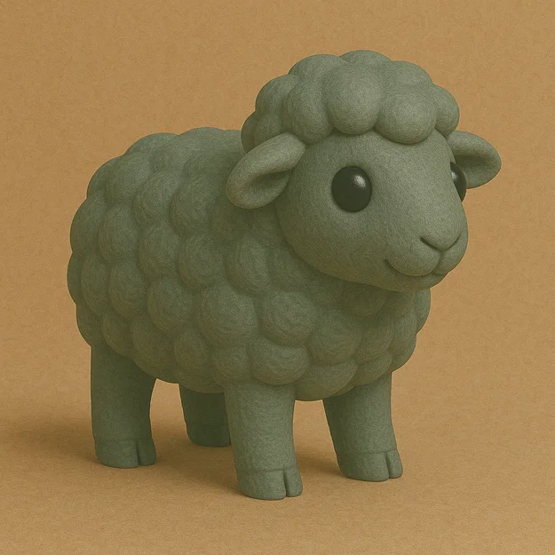 Mô hình Cừu nhỏ phong cách Retro - Image 1