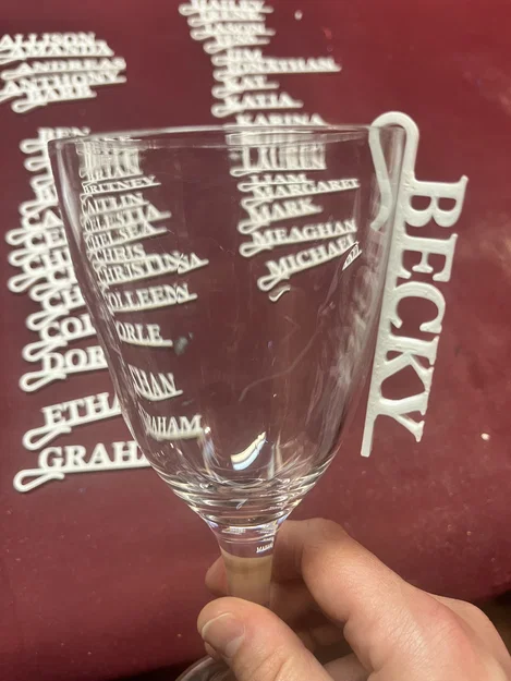 Wedding Drink Name Tags Generator - Công cụ tạo bảng tên gắn ly đám cưới bằng OpenSCAD - Image 2