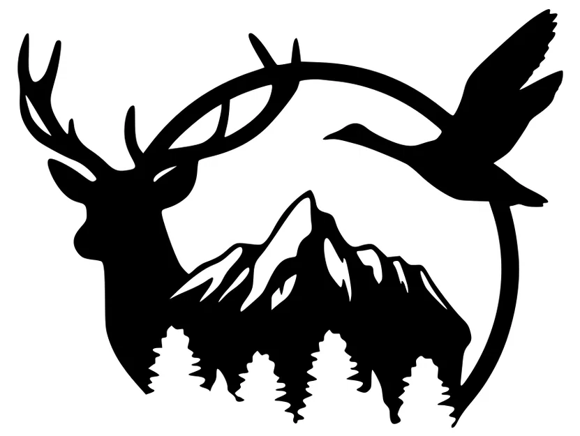 Tranh treo tường 3D nghệ thuật hình hươu và vịt hoang dã - Image 3