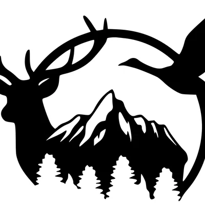 Tranh treo tường 3D nghệ thuật hình hươu và vịt hoang dã