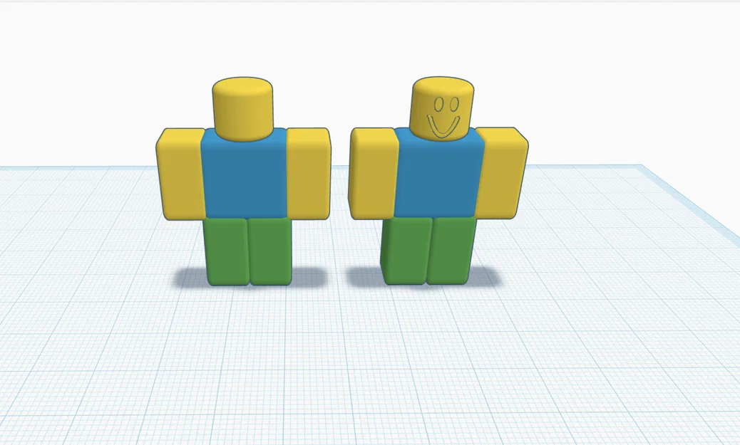 Mô hình Roblox Noob - Bộ 2 nhân vật 3D đơn giản dễ in - Image 2