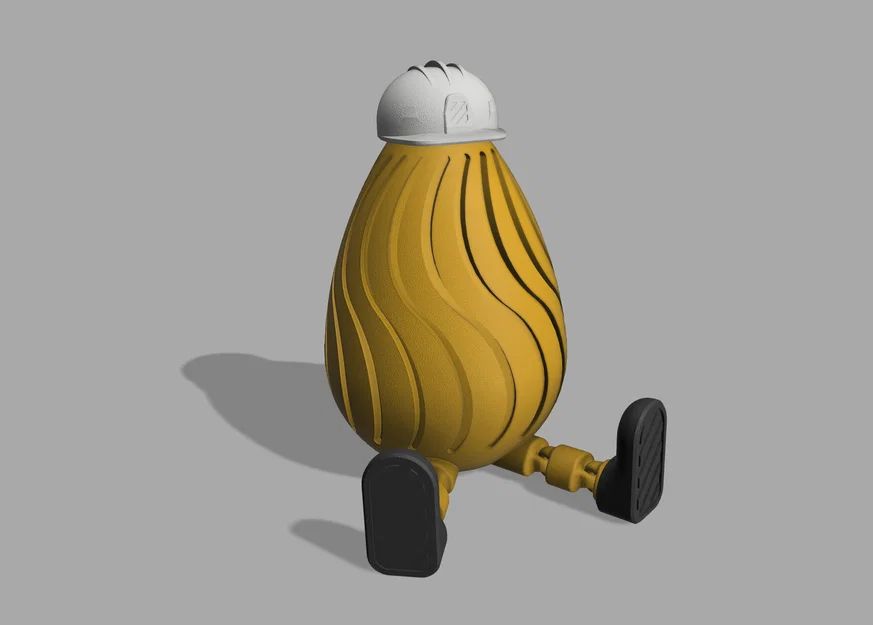 Mô hình trứng Phục sinh đội mũ bảo hộ 3D độc đáo - Image 2