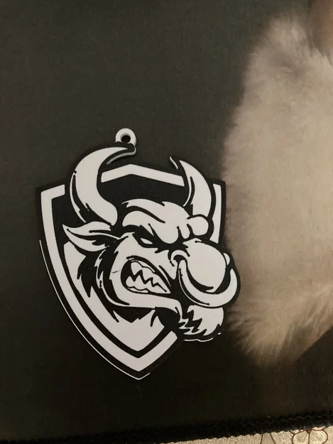 Móc khóa đầu bò tót phong cách thể thao (Keychain Bull Attack) - In 3D - Image 1