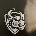 Móc khóa đầu bò tót phong cách thể thao (Keychain Bull Attack) - In 3D - Thumbnail 1