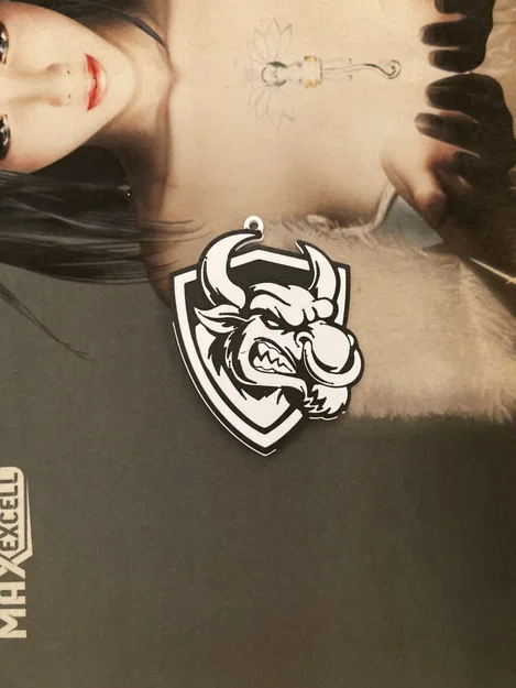 Móc khóa đầu bò tót phong cách thể thao (Keychain Bull Attack) - In 3D - Image 2