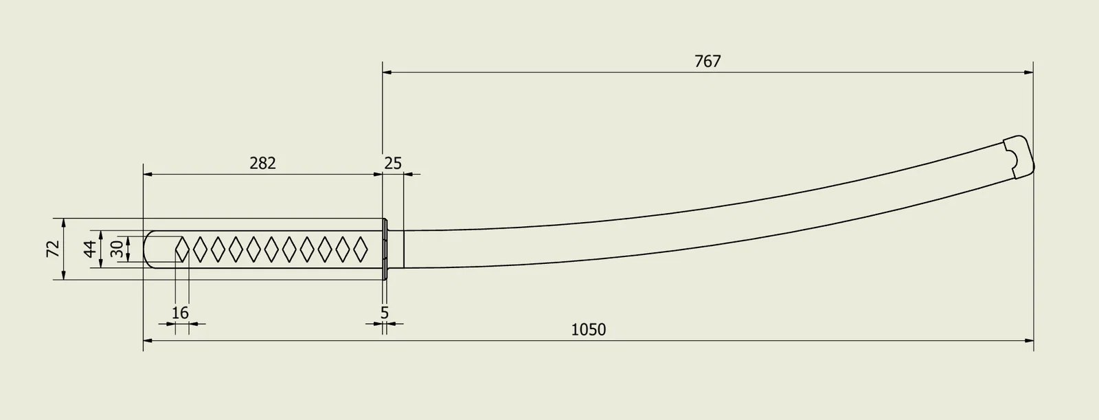 (Mini) Katana - Mô hình kiếm Nhật thu nhỏ chuẩn tỷ lệ - Image 7