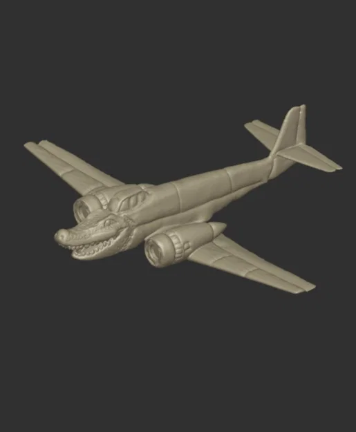 Mô hình 3D Bombardiro Crocodilo - Máy bay cá sấu độc lạ - Image 1