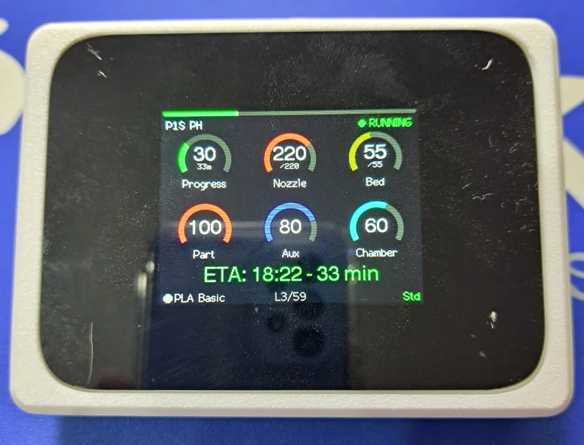 WisBlock BambuHelper Landscape - Thiết bị theo dõi in ấn cho máy in BambuLab - Image 4