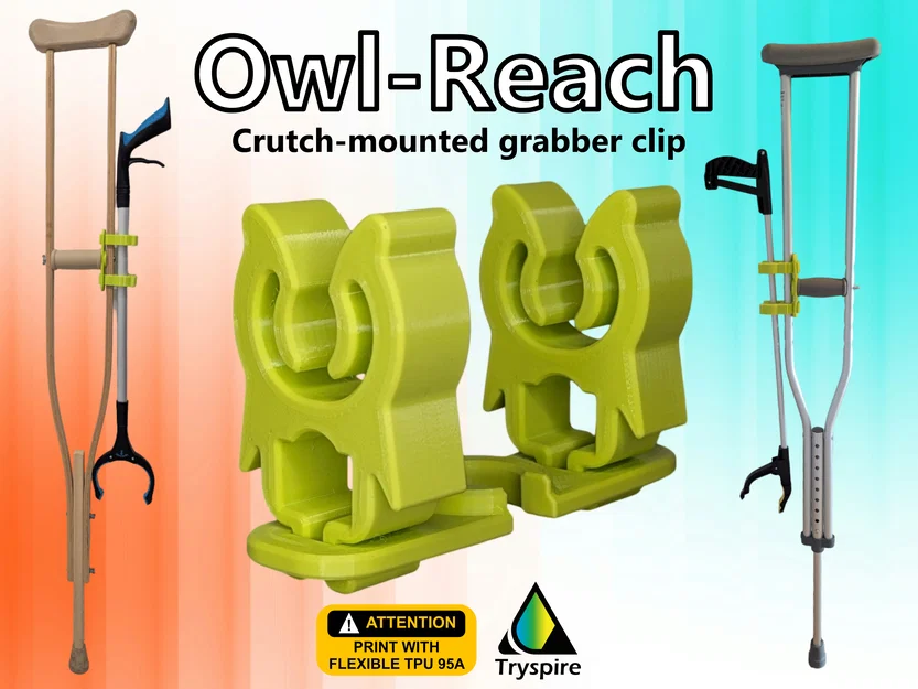 Owl-Reach (Phụ kiện kẹp dụng cụ gắp gắn nạng) - Image 1