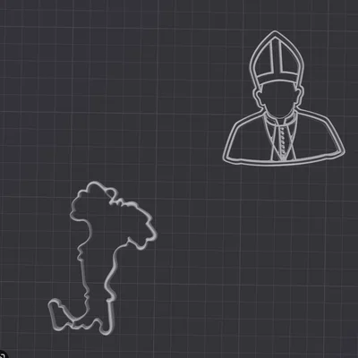 Bộ khuôn cắt bánh quy hình bản đồ Rome và Vatican độc đáo