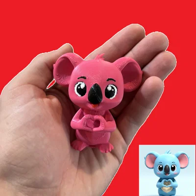 Chú gấu koala hồng đáng yêu (chủ đề Valentine)