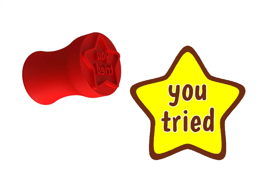 Con dấu hình ngôi sao You Tried - File in 3D độc đáo - Image 1