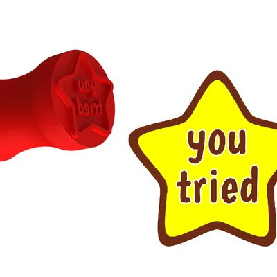 Con dấu hình ngôi sao You Tried - File in 3D độc đáo