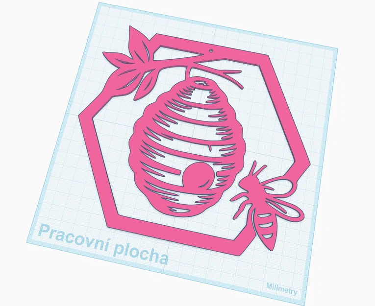 Mẫu trang trí treo tường hình tổ ong và chú ong xinh xắn - Image 2