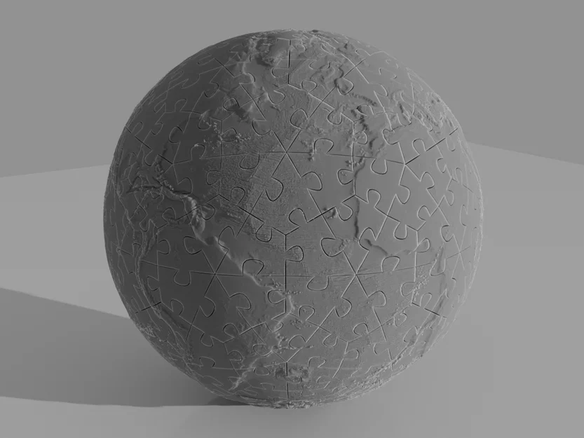 Mô hình Puzzle Địa hình Trái Đất (Earth Topography Puzzle) - Image 1
