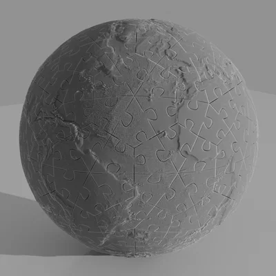 Mô hình Puzzle Địa hình Trái Đất (Earth Topography Puzzle)