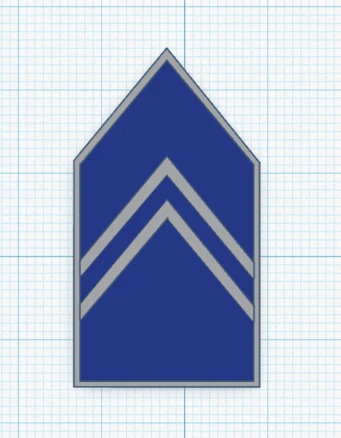 Mô hình 3D phù hiệu cấp bậc sĩ quan không quân (Cadet Officer Ranks) - Image 2