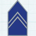 Mô hình 3D phù hiệu cấp bậc sĩ quan không quân (Cadet Officer Ranks) - Thumbnail 2