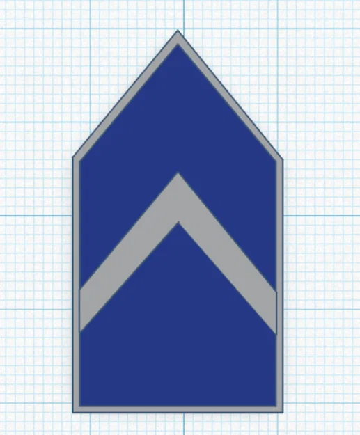 Mô hình 3D phù hiệu cấp bậc sĩ quan không quân (Cadet Officer Ranks) - Image 4