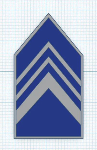 Mô hình 3D phù hiệu cấp bậc sĩ quan không quân (Cadet Officer Ranks) - Image 6