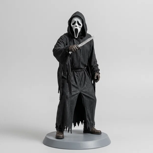 Mô hình 3D Ghostface Scream 1996: Tượng sát nhân kinh điển để in - Image 1