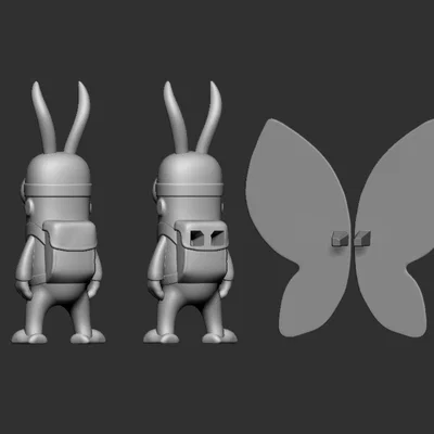 Mô hình Arthur - The Tick phiên bản Chibi đáng yêu (File 3D in 3MF)