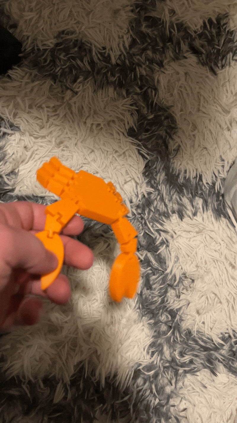 Mô hình cua khớp nối 3D - Đồ chơi xả stress độc đáo - Image 2