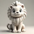 Mô hình chú sư tử (Cute Lion) dễ thương cho máy in 3D - Thumbnail 1