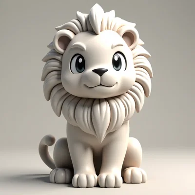 Mô hình chú sư tử (Cute Lion) dễ thương cho máy in 3D
