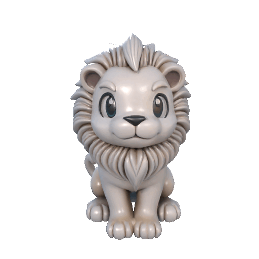 Mô hình chú sư tử (Cute Lion) dễ thương cho máy in 3D - Thumbnail 2