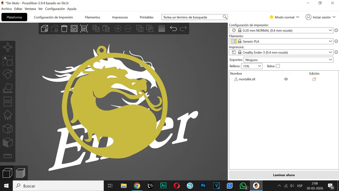 Móc khóa hình rồng Mortal Kombat - File in 3D độc đáo - Image 1