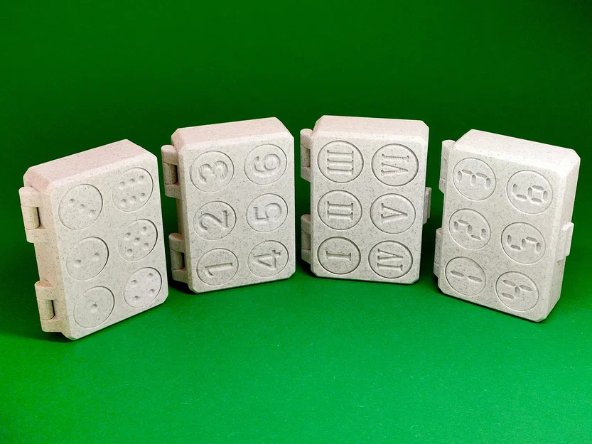 Bộ xúc xắc kèm hộp in liền khối (Print-in-place) - Image 2