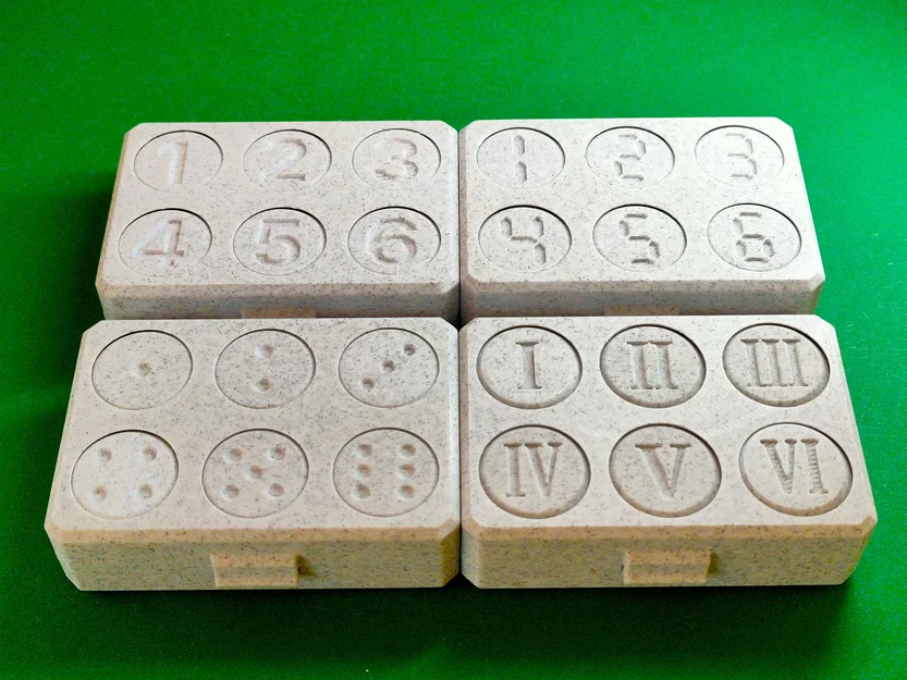 Bộ xúc xắc kèm hộp in liền khối (Print-in-place) - Image 3