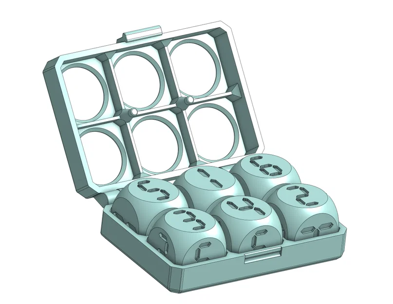 Bộ xúc xắc kèm hộp in liền khối (Print-in-place) - Image 4