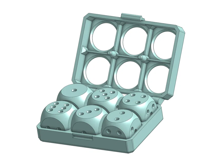 Bộ xúc xắc kèm hộp in liền khối (Print-in-place) - Image 5