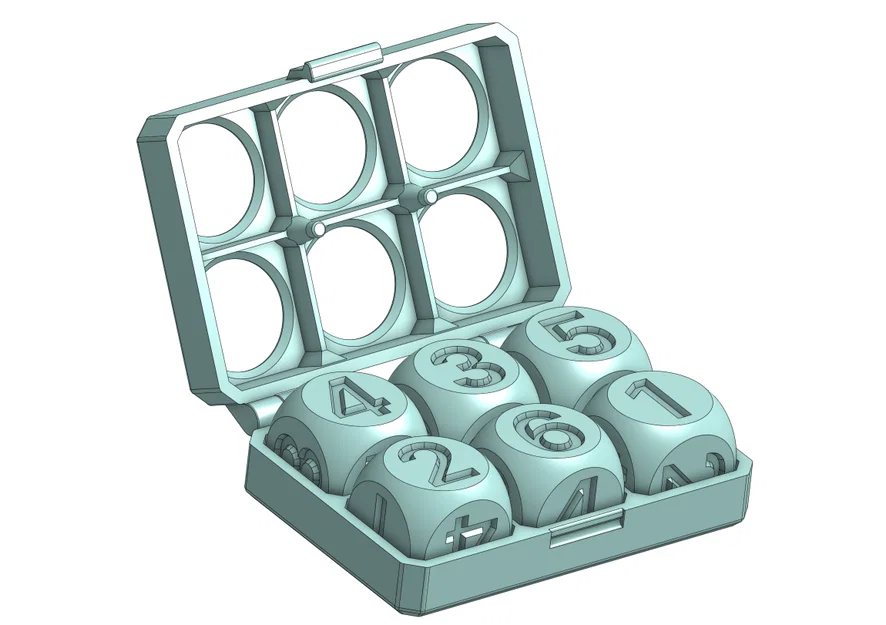 Bộ xúc xắc kèm hộp in liền khối (Print-in-place) - Image 6