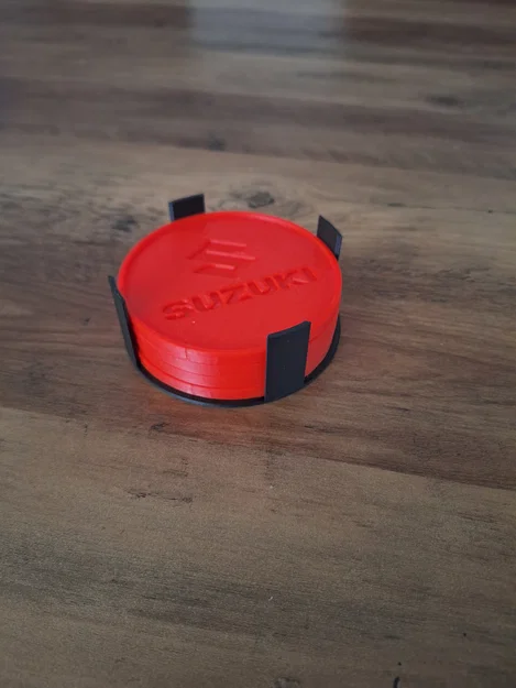 Đế lót ly mô tô Suzuki kèm giá đỡ in 3D - Image 1